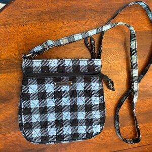 Vera Bradley Alpine Check Petite Double Zip Hipster Purse Crossbody